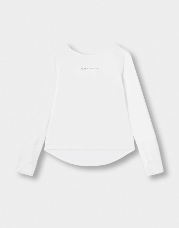 CRONOS WOMEN × KASANE Poise Long Sleeve【WHITE】