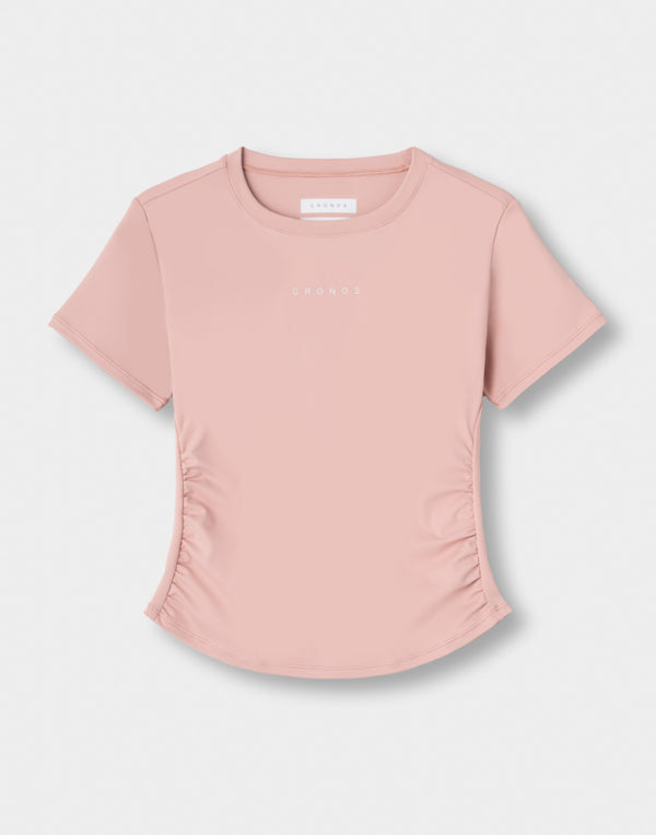 CRONOS WOMEN × KASANE Sculpt Line T-SHIRT 【PINK】