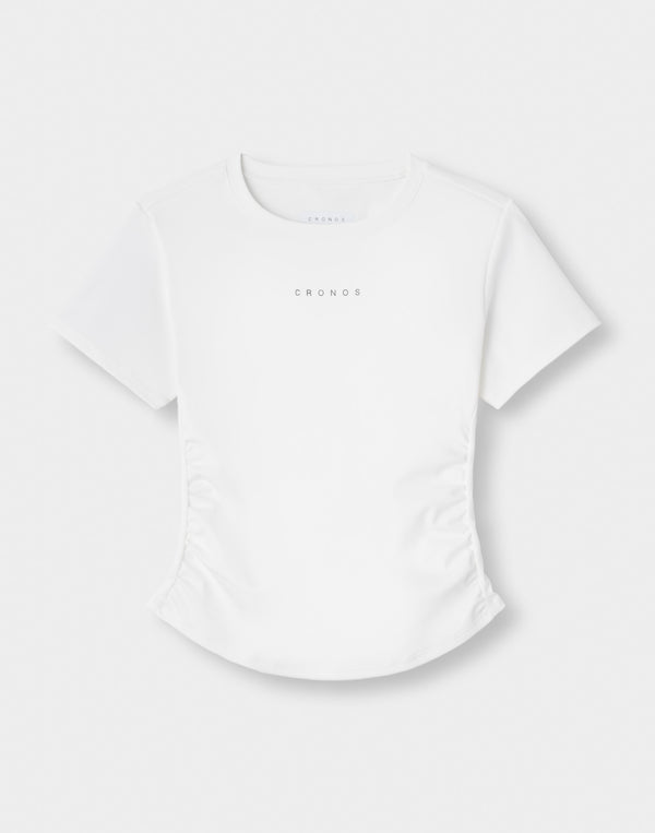 CRONOS WOMEN × KASANE Sculpt Line T-SHIRT 【WHITE】