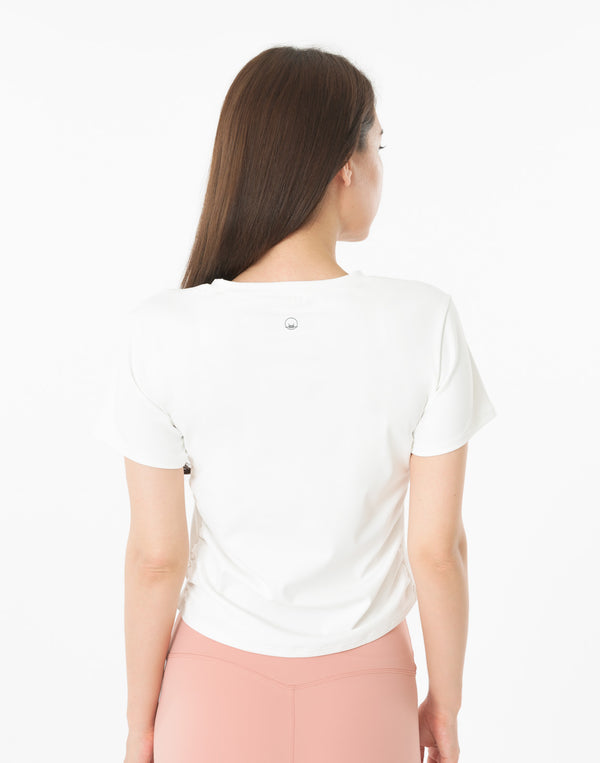 CRONOS WOMEN × KASANE Sculpt Line T-SHIRT 【WHITE】