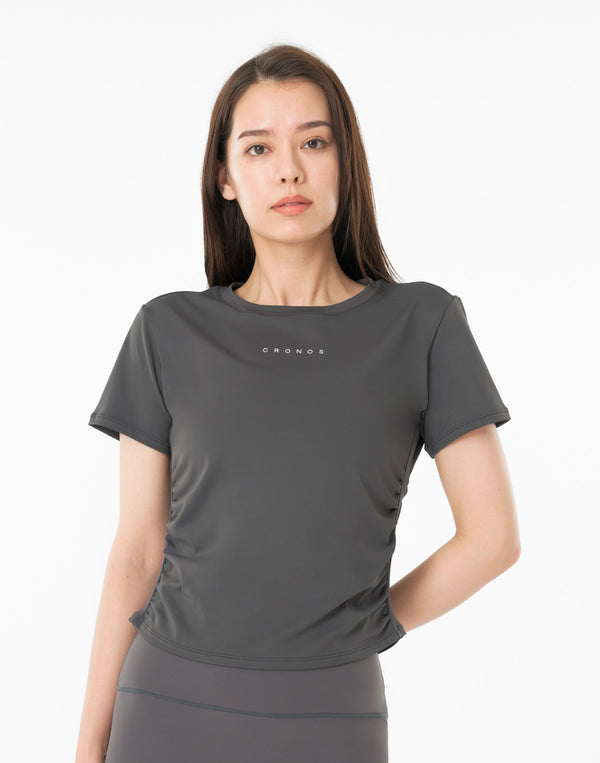 CRONOS WOMEN × KASANE Sculpt Line T-SHIRT 【GRAY】
