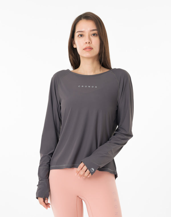 CRONOS WOMEN × KASANE Poise Long Sleeve【GRAY】