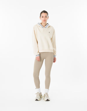 CRONOS WOMEN LOGO JACQUARD HOODIE【CREAM】