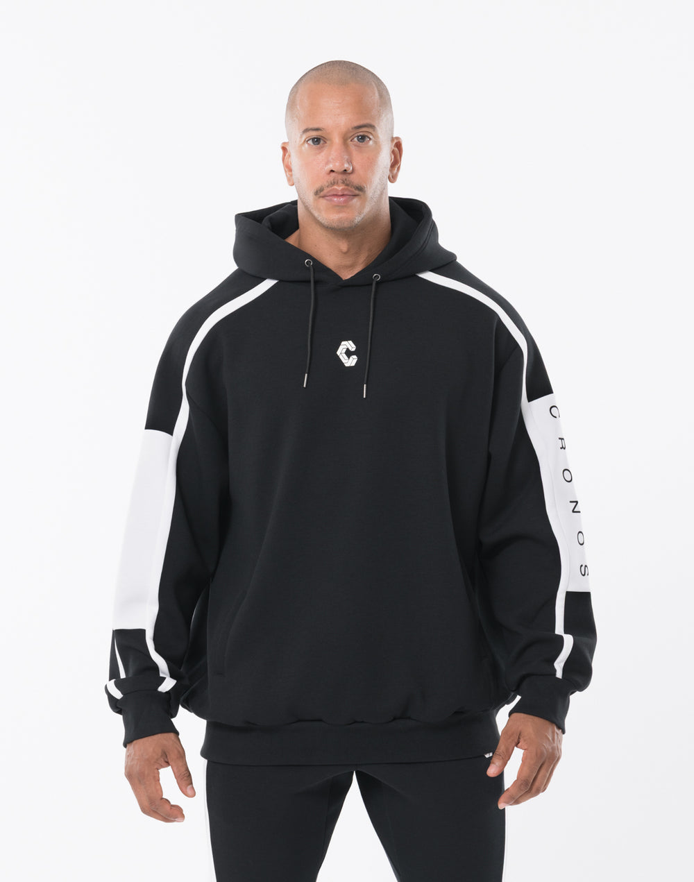 CRONOS LITE VOLUME HOODIE [BLACK×WHITE]