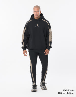 CRONOS LITE VOLUME HOODIE [BLACK×TAUPE]