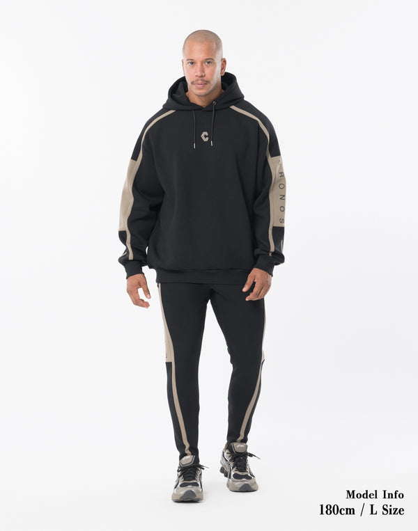 CRONOS LITE VOLUME HOODIE [BLACK×TAUPE]