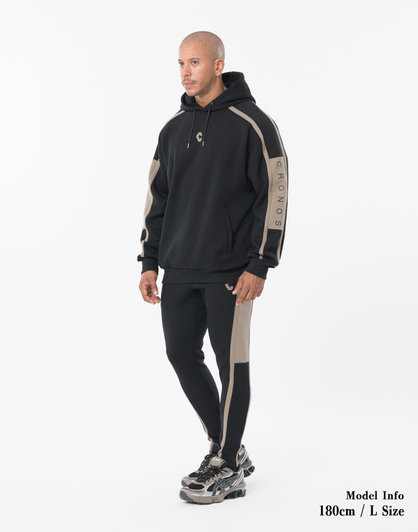 CRONOS LITE VOLUME HOODIE [BLACK×TAUPE]