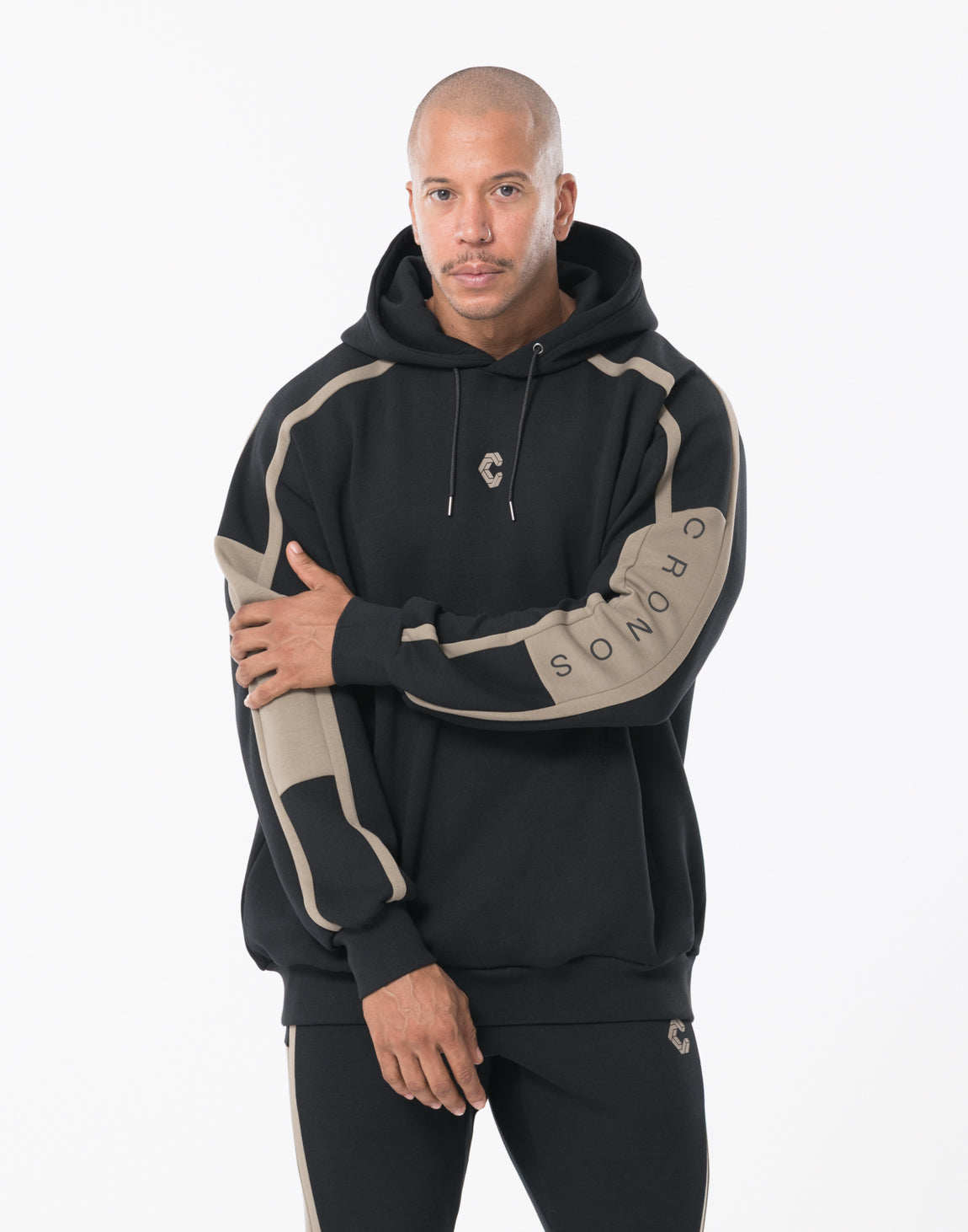 CRONOS LITE VOLUME HOODIE [BLACK×TAUPE]