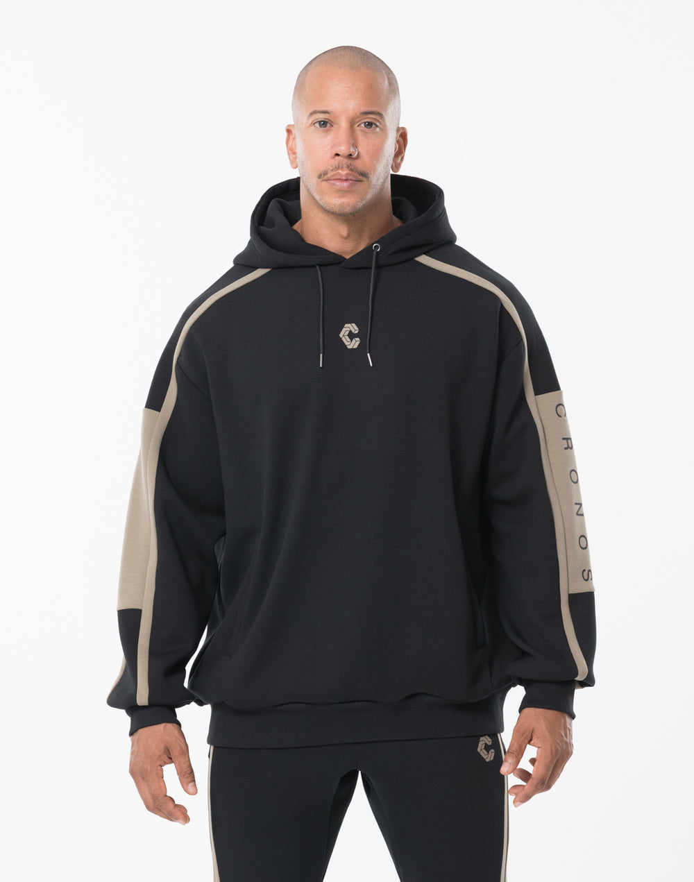 CRONOS LITE VOLUME HOODIE [BLACK×TAUPE]
