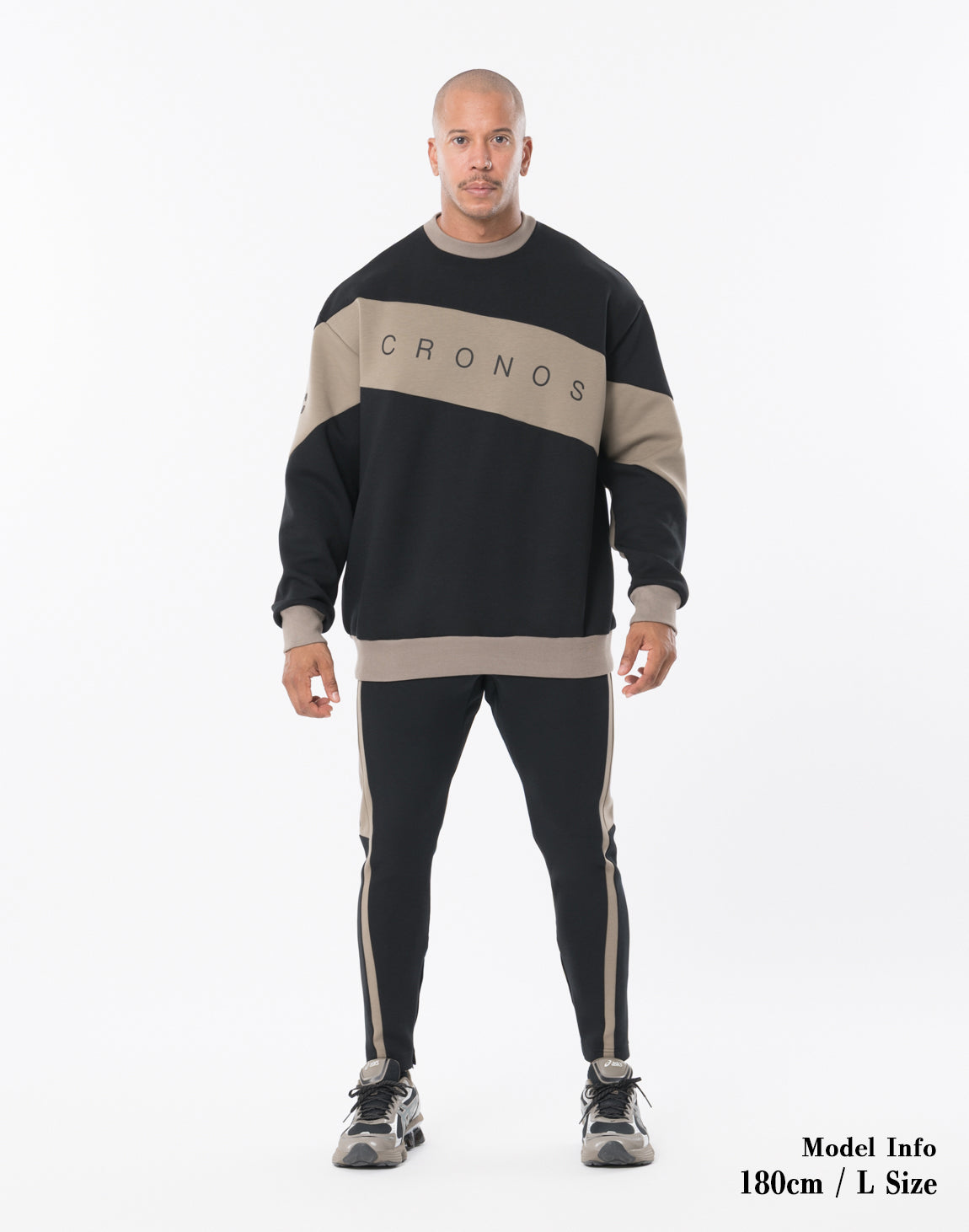 CRONOS MODERN LITE SWEAT【BLACK×TAUPE】