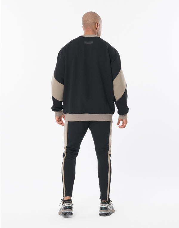 CRONOS MODERN LITE SWEAT [BLACK×TAUPE]