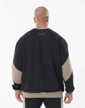 CRONOS MODERN LITE SWEAT [BLACK×TAUPE]