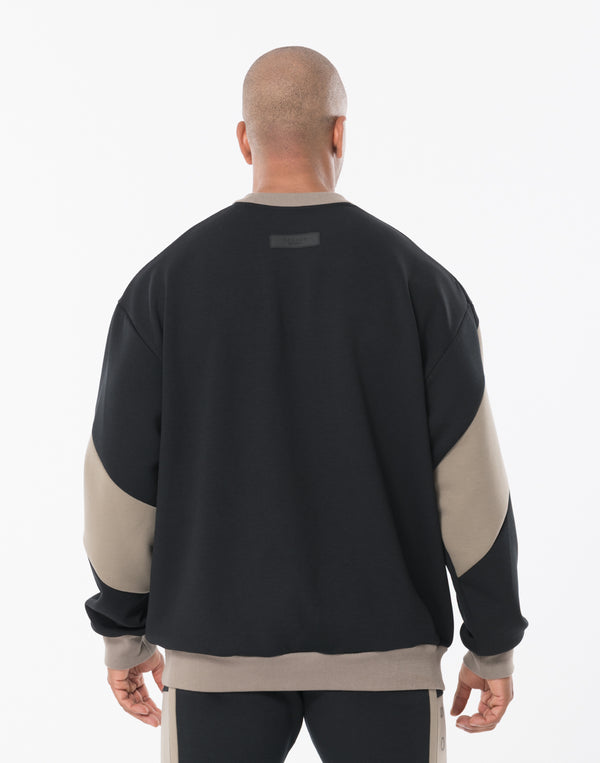 CRONOS MODERN LITE SWEAT [BLACK×TAUPE]