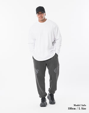CRONOS BLACKLETTER Long Pants [V BLACK×WHITE]