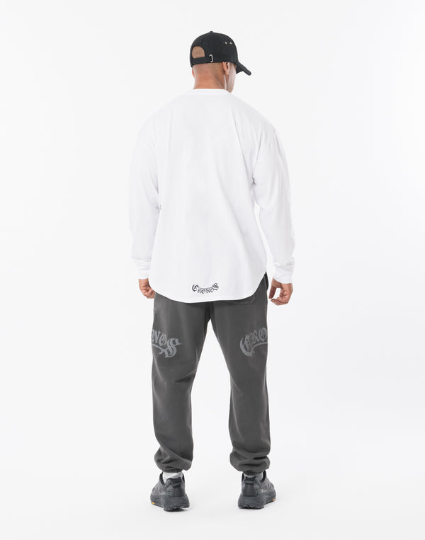 CRONOS BLACKLETTER Long Pants [V BLACK×WHITE]