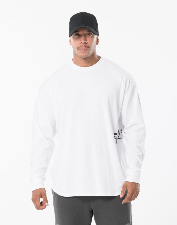 CRONOS BLACKLETTER L/S TEE【WHITE】
