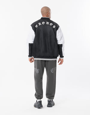 CRONOS BLACKLETTER MA-1 JACKET [BLACK×WHITE]