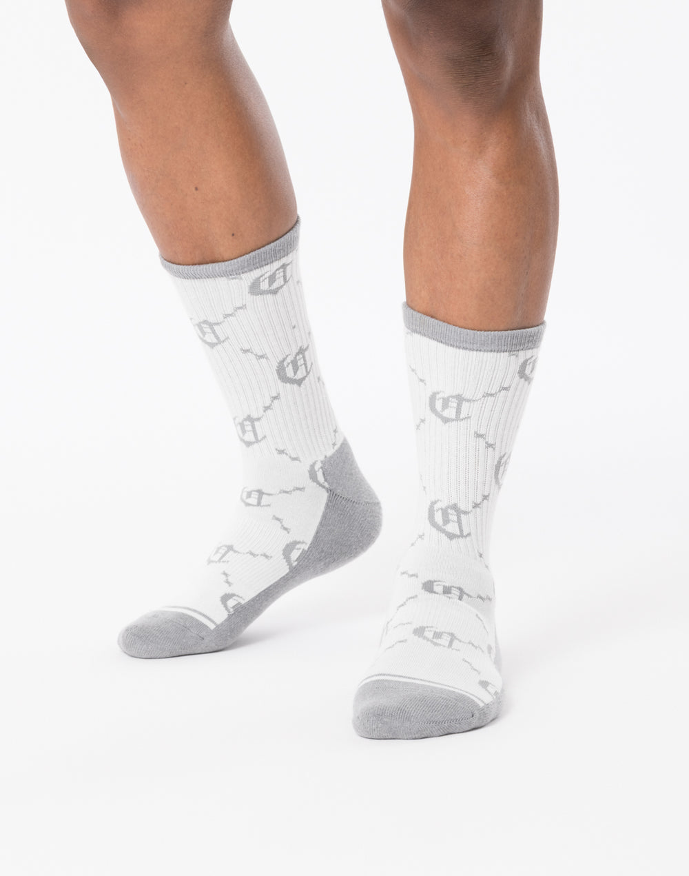 CRONOS BLACKLETTER ORIGINAL MONOGRAM SOCKS【WHITE】