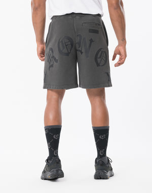 CRONOS BLACKLETTER Shorts【V BLACK×BLACK】
