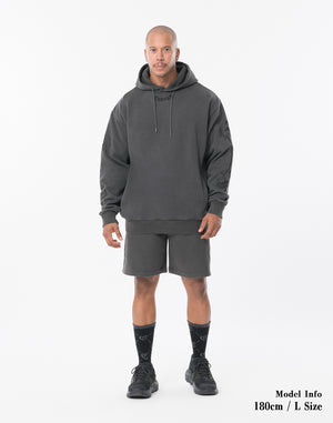 CRONOS BLACKLETTER HOODIE [V BLACK×BLACK]