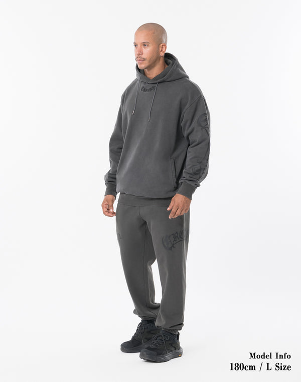 CRONOS BLACKLETTER Long Pants [V BLACK×BLACK]