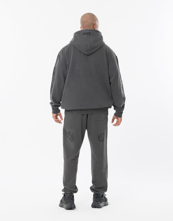 CRONOS BLACKLETTER HOODIE [V BLACK×BLACK]