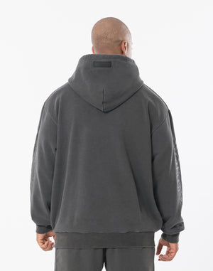 CRONOS BLACKLETTER HOODIE [V BLACK×BLACK]