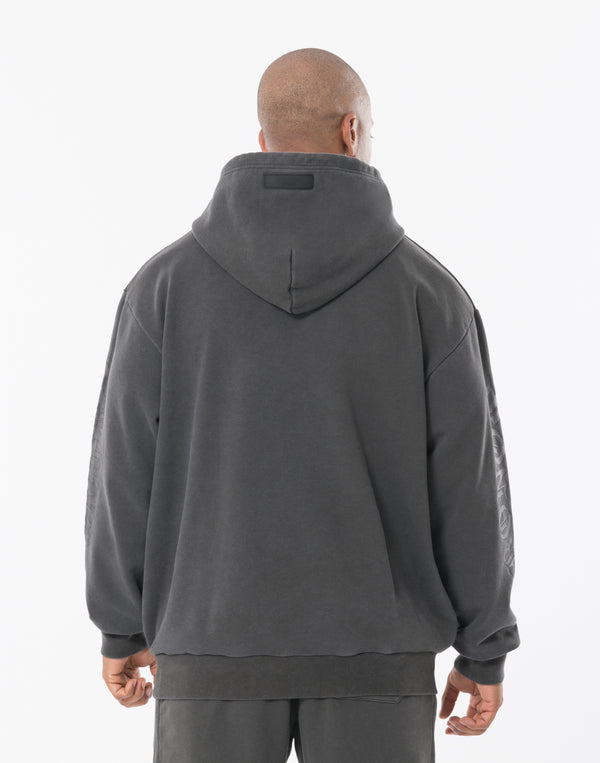 CRONOS BLACKLETTER HOODIE [V BLACK×BLACK]