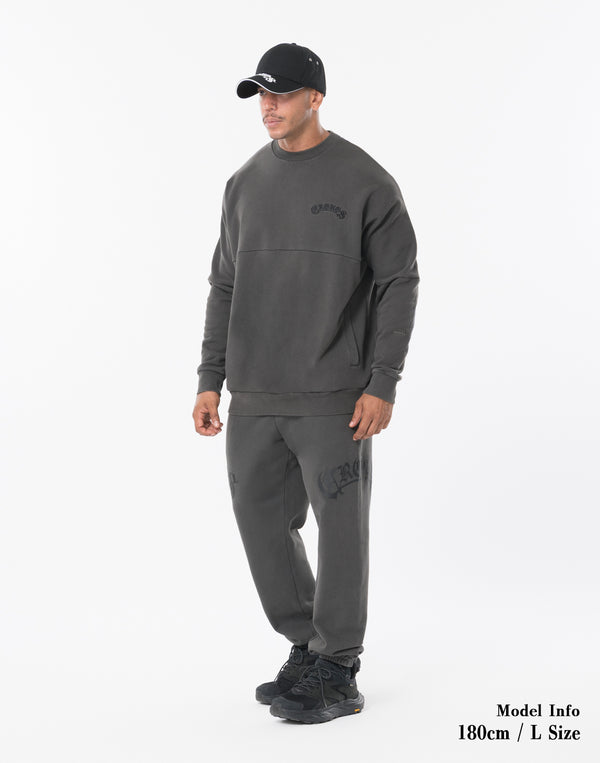 CRONOS BLACKLETTER Long Pants [V BLACK×BLACK]