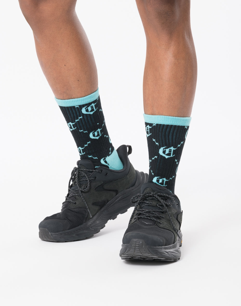 CRONOS BLACKLETTER ORIGINAL MONOGRAM SOCKS【T.BLUE】