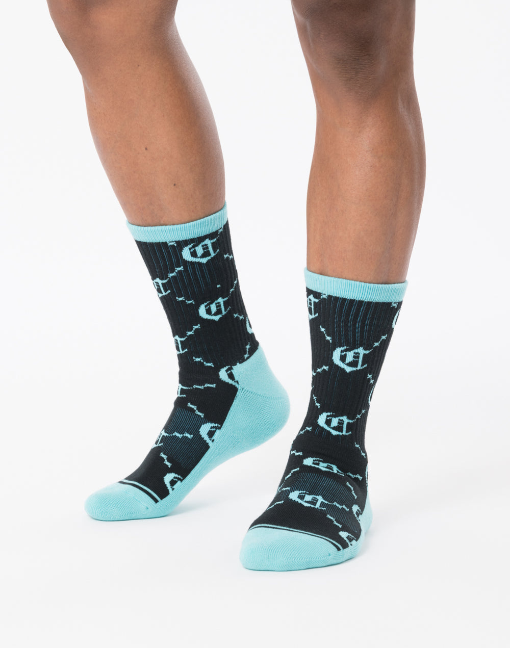 CRONOS BLACKLETTER ORIGINAL MONOGRAM SOCKS【T.BLUE】