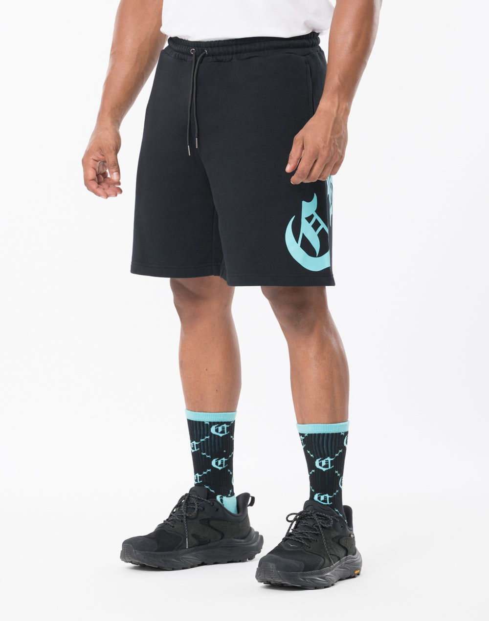 CRONOS BLACKLETTER Shorts [BLACK×BLUE]
