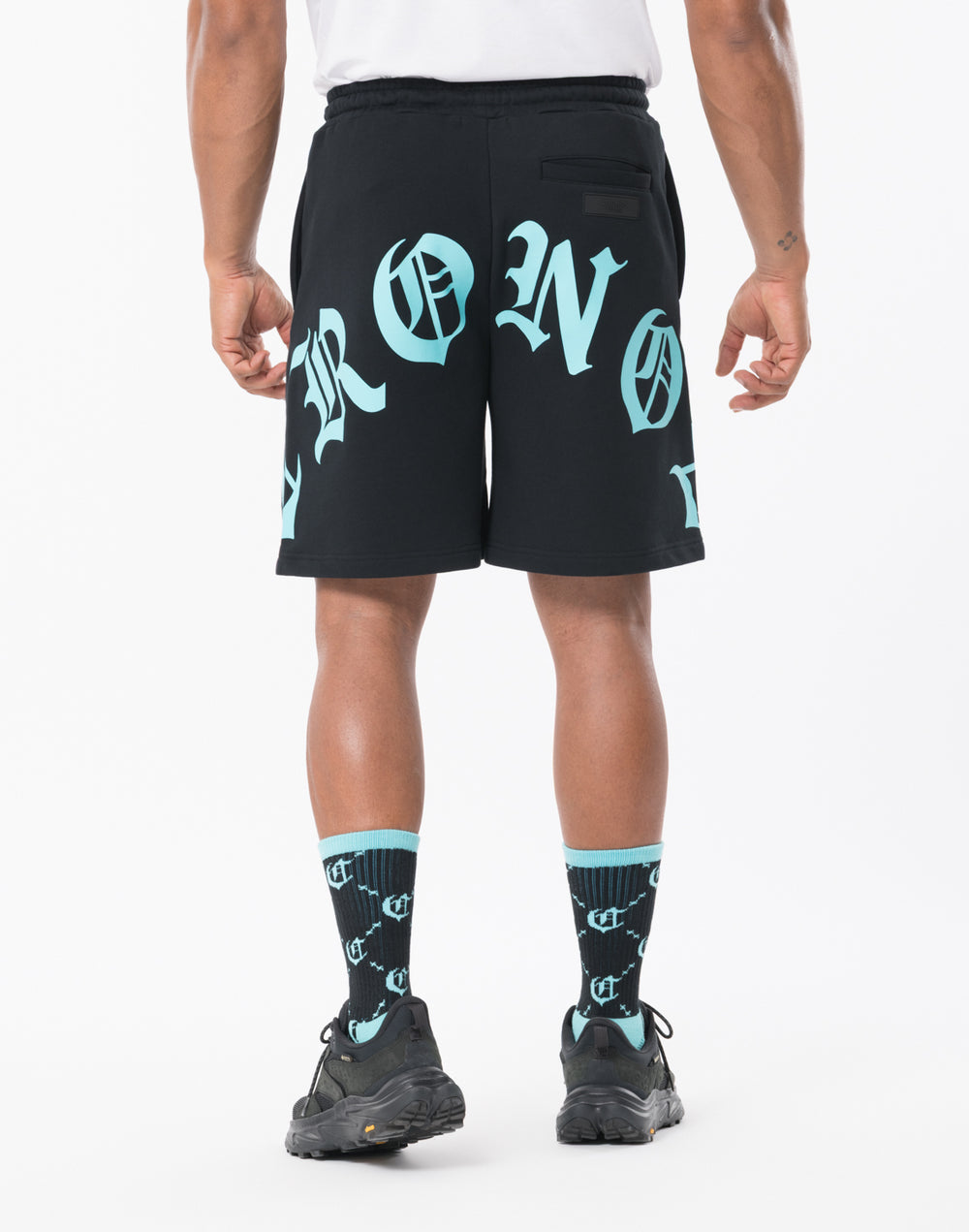 CRONOS BLACKLETTER Shorts [BLACK×BLUE]