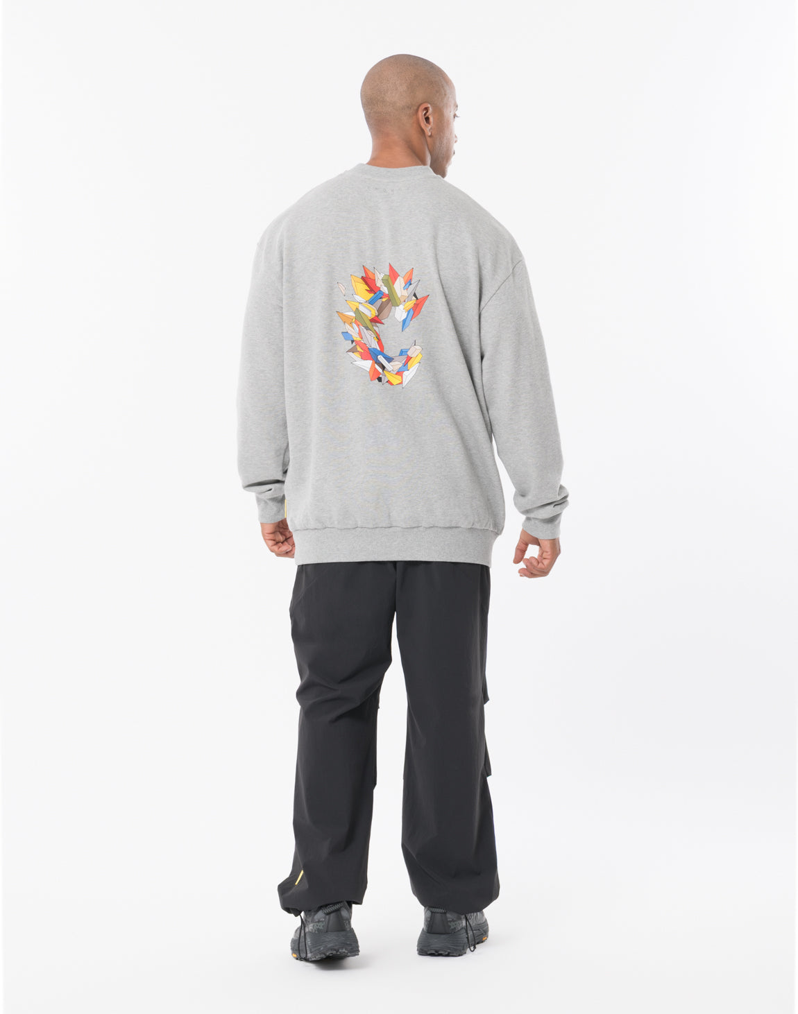 CRONOS メンズトレーナー CRONOS × KAREZMAD ARTWORK SWEAT TRAINER【GRAY】