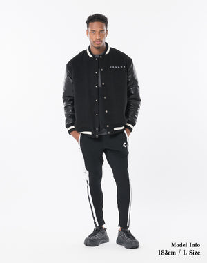 CRONOS STRETCH VARSITY JACKET [BLACK]