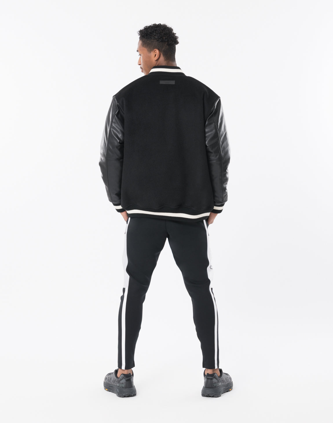 CRONOS STRETCH VARSITY JACKET【BLACK】