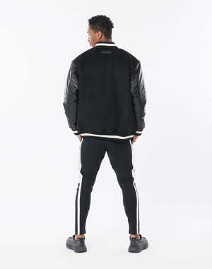 CRONOS STRETCH VARSITY JACKET [BLACK]