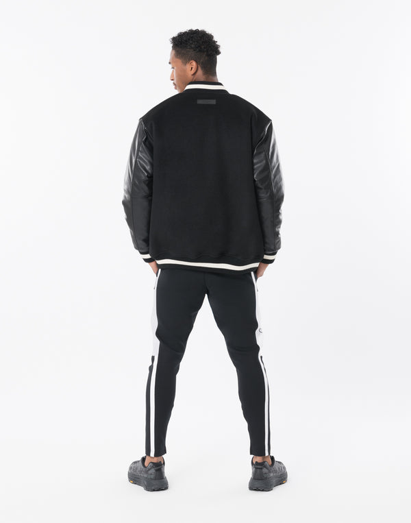 CRONOS STRETCH VARSITY JACKET [BLACK]