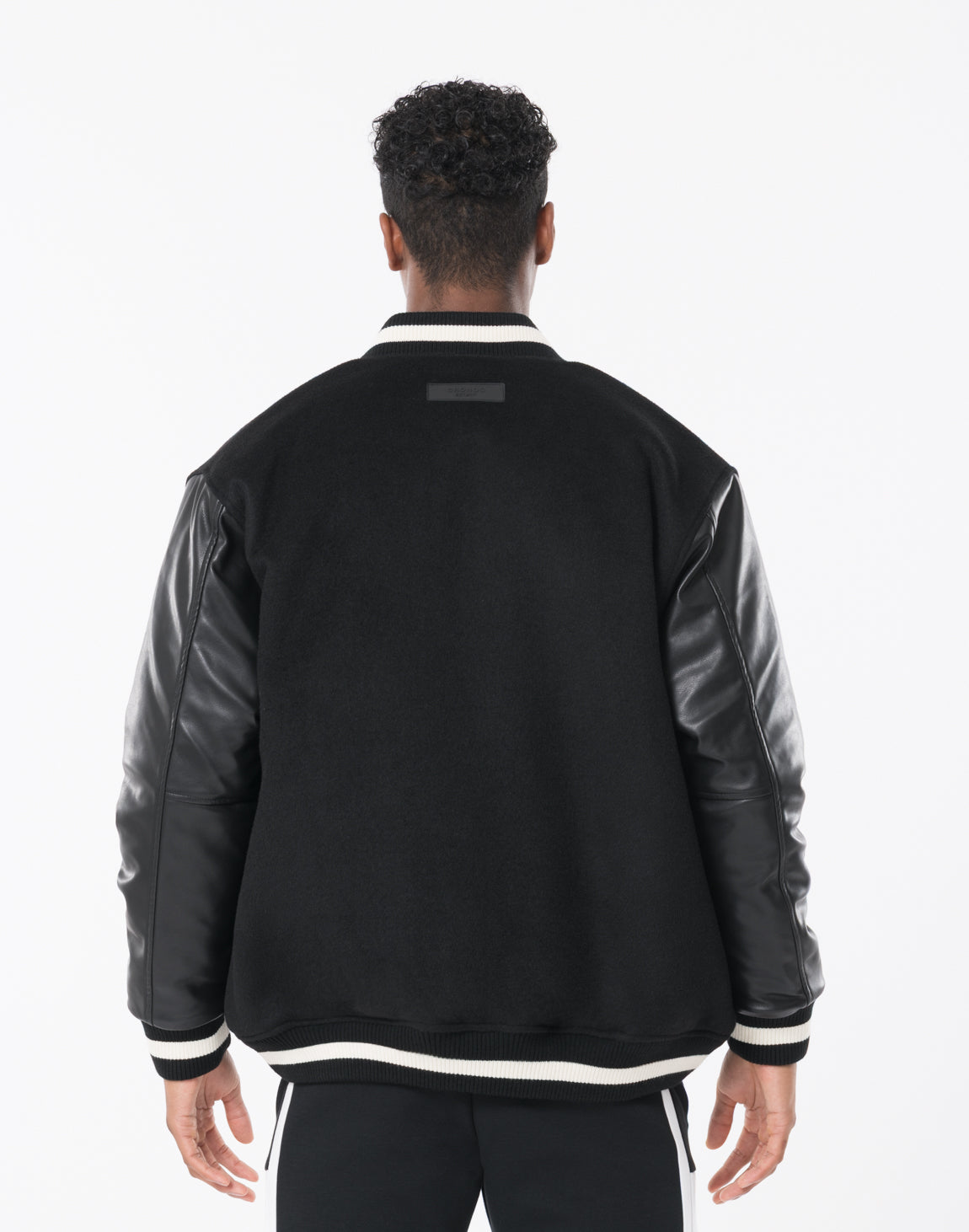 CRONOS STRETCH VARSITY JACKET【BLACK】