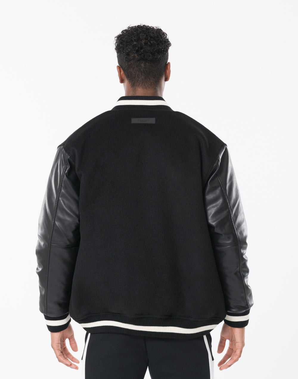 CRONOS STRETCH VARSITY JACKET [BLACK]