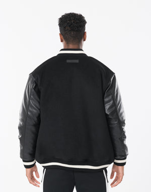 CRONOS STRETCH VARSITY JACKET [BLACK]