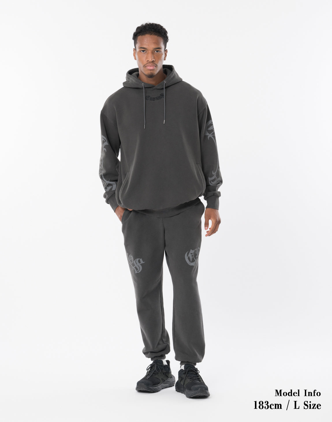 CRONOS BLACKLETTER Long Pants【V BLACK×WHITE】