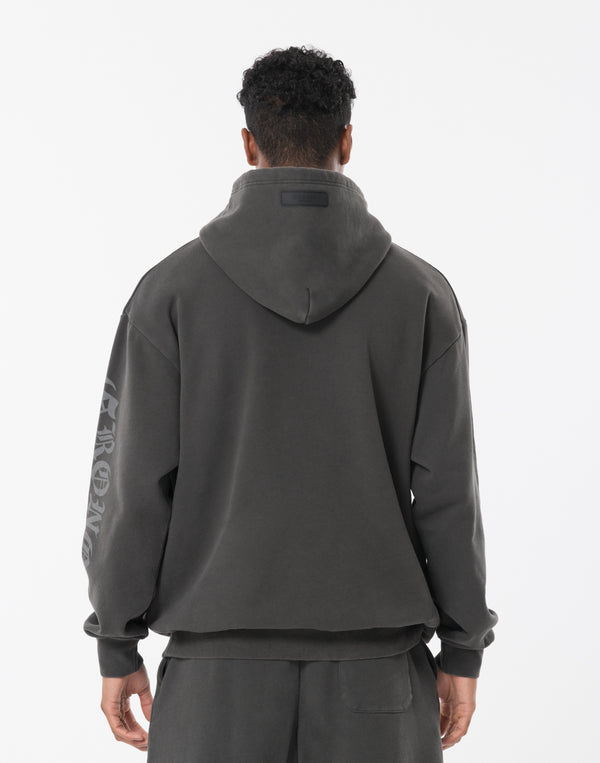 CRONOS BLACKLETTER HOODIE [V BLACK×WHITE]