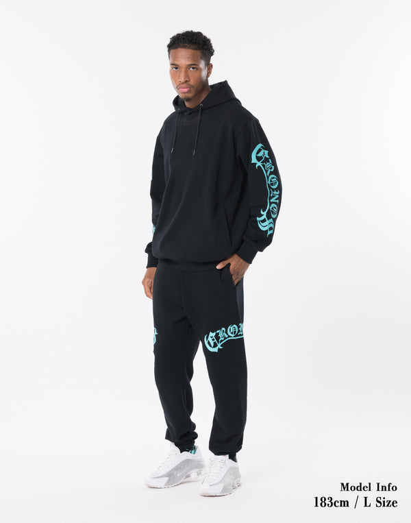 CRONOS BLACKLETTER Long Pants [BLACK×BLUE]