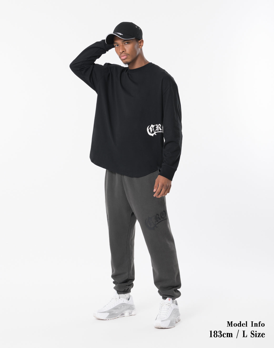 CRONOS BLACKLETTER L/S TEE【BLACK】