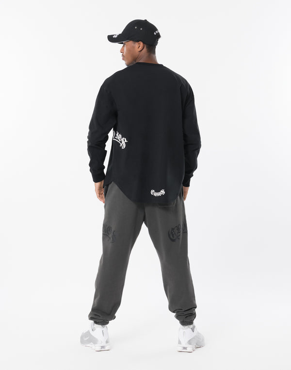 CRONOS BLACKLETTER L/S TEE【BLACK】