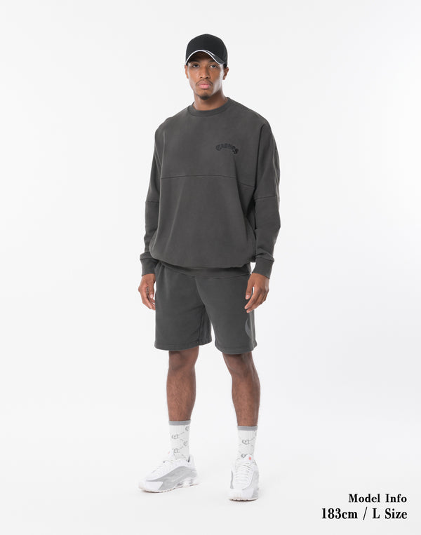 CRONOS BLACKLETTER SWEAT [V BLACK×WHITE]