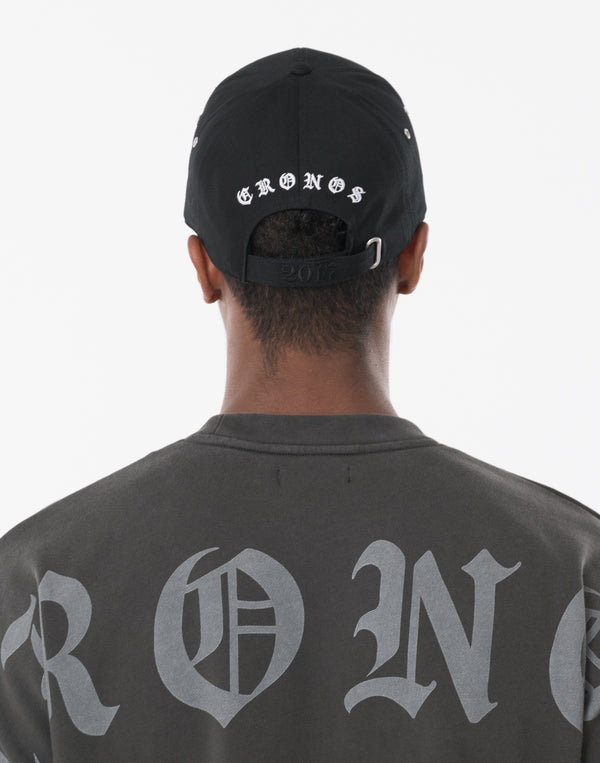 CRONOS BLACKLETTER  CAP【WHITE】