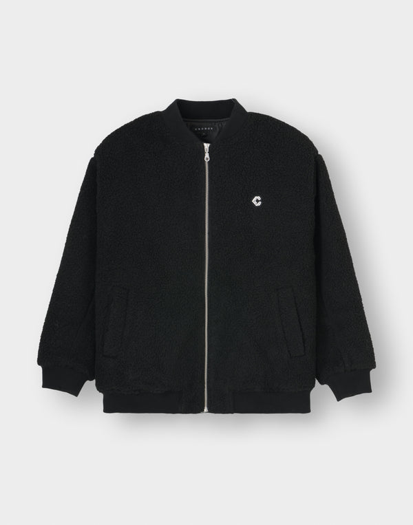 CRONOS WOMEN Oversized Boa MA-1【BLACK】