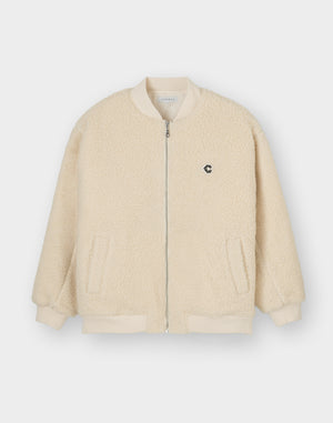 CRONOS WOMEN Oversized Boa MA-1【WHITE】